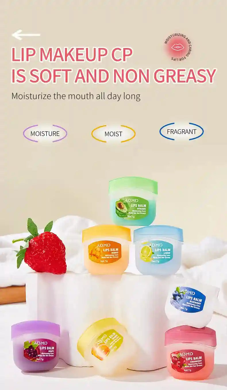 Fruit Lip Balm Set | Moisturizing Lip Care Treatment 8 Pack by Tidesmit Lip Care Tidesmit
