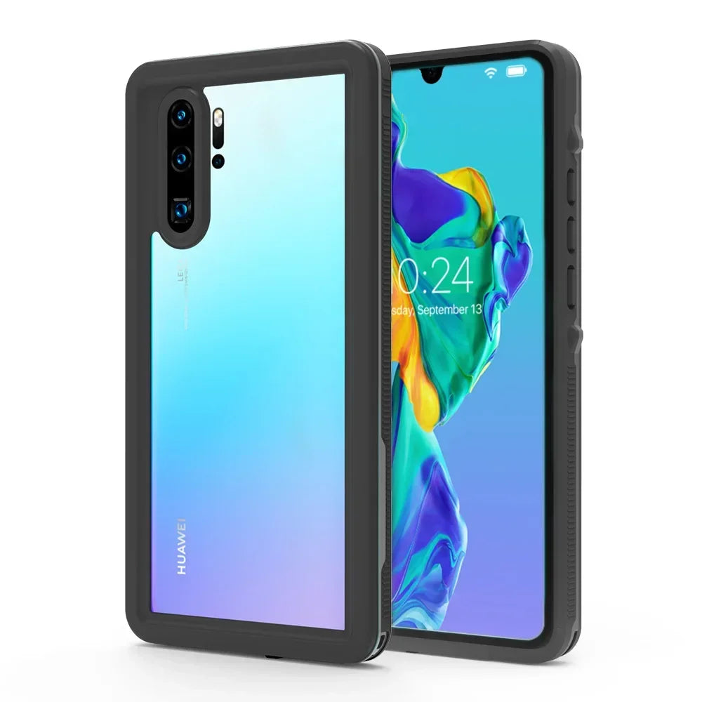Huawei P30 Pro Waterproof Case | Military-Grade Shock-Absorbing Cover black Huawei P30 Pro Tidesmit