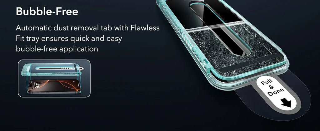 iPhone 16 Anti-Peek Screen Protector Tempered Glass 3 Pack Tidesmit