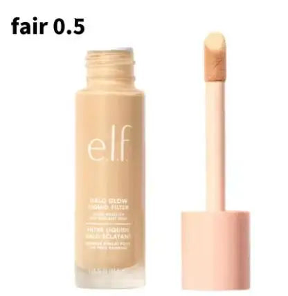 Tidesmit halo glow liquid filter primer and brightening highlighter texture close-up for radiant face makeup