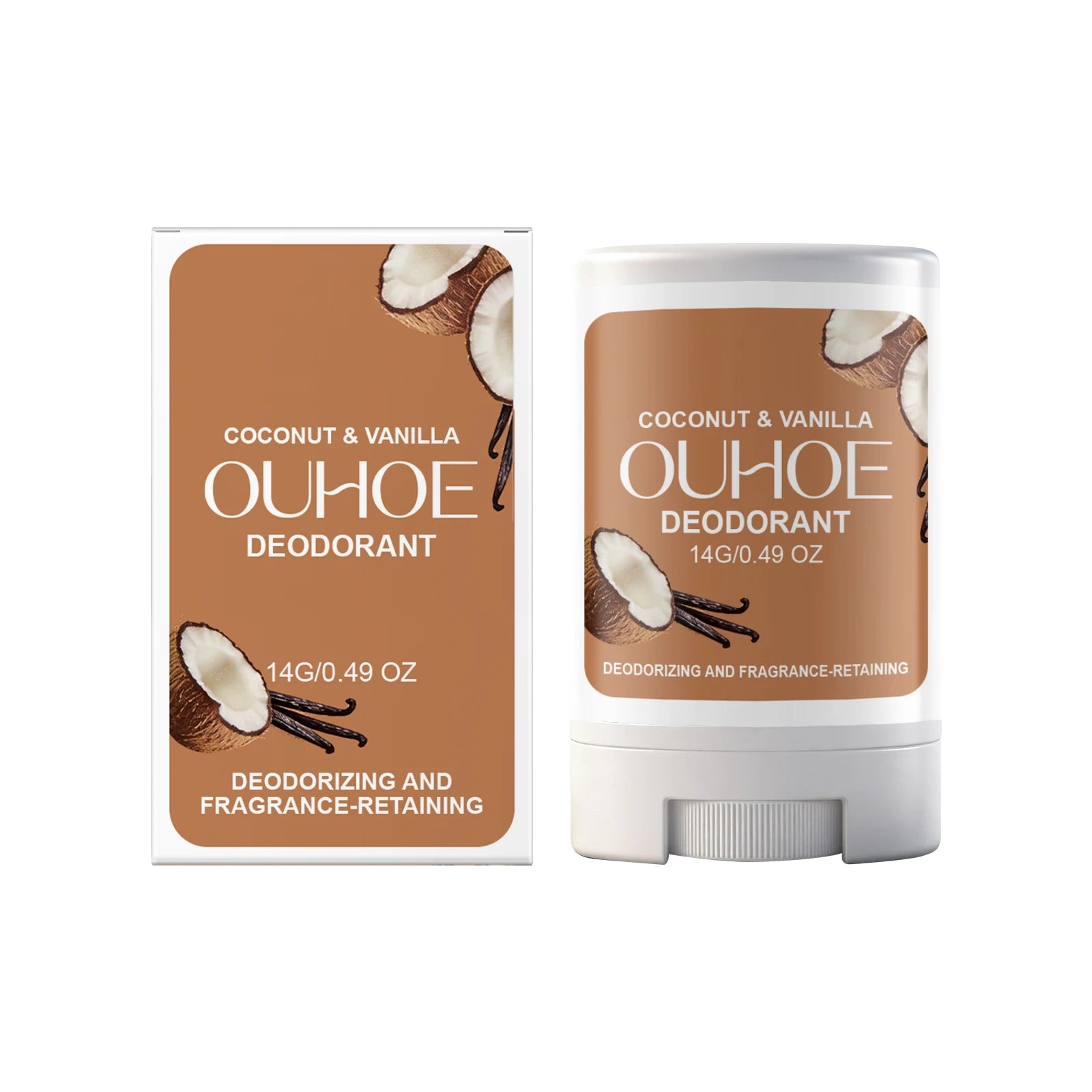 Tidesmit coconut vanilla deodorant stick for effective armpit odor control and refreshing underarm fragrance.
