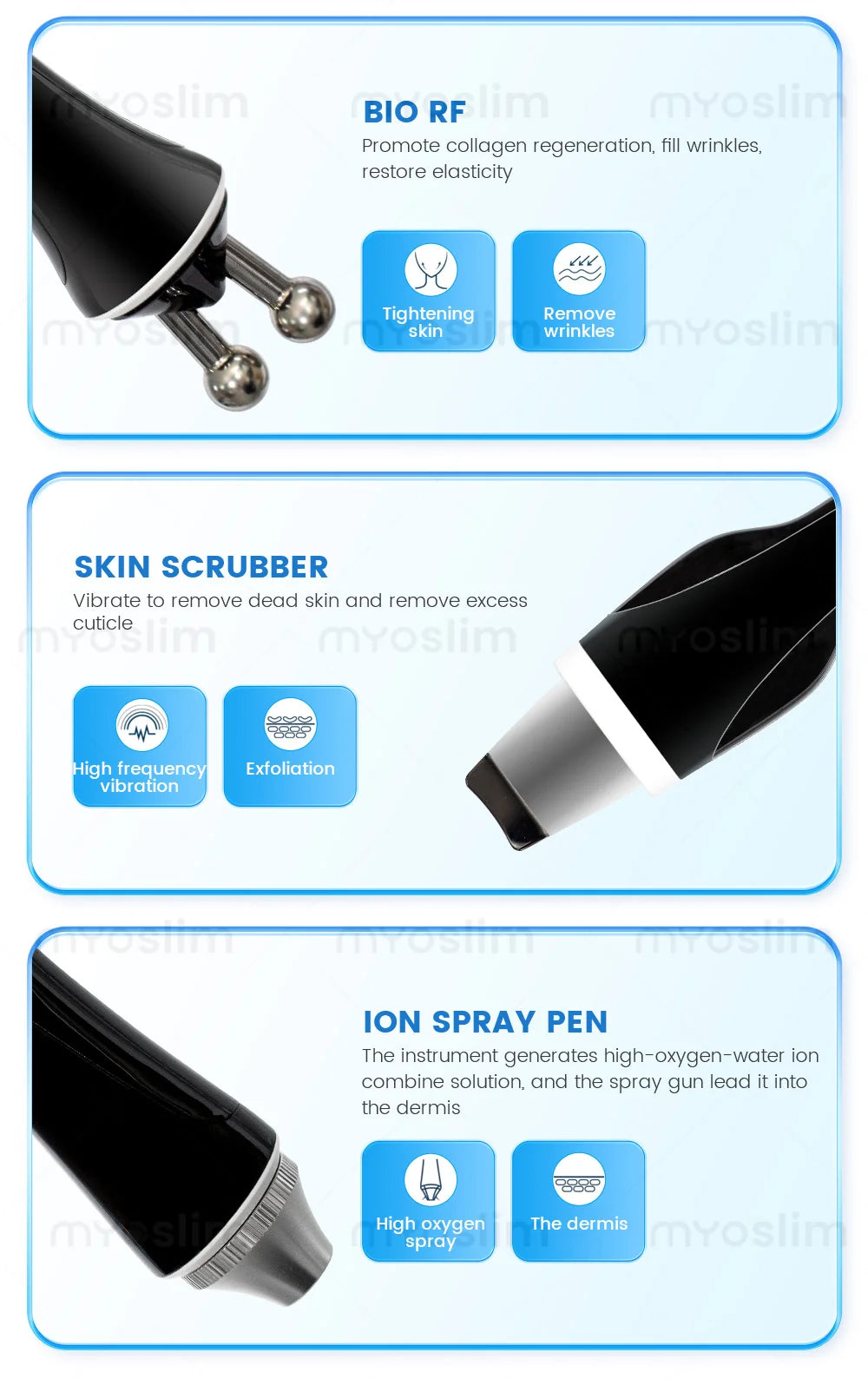 7-in-1 Hydra Facial Machine for Professional Deep Pore Cleansing Back Massage Instrument Tidesmit