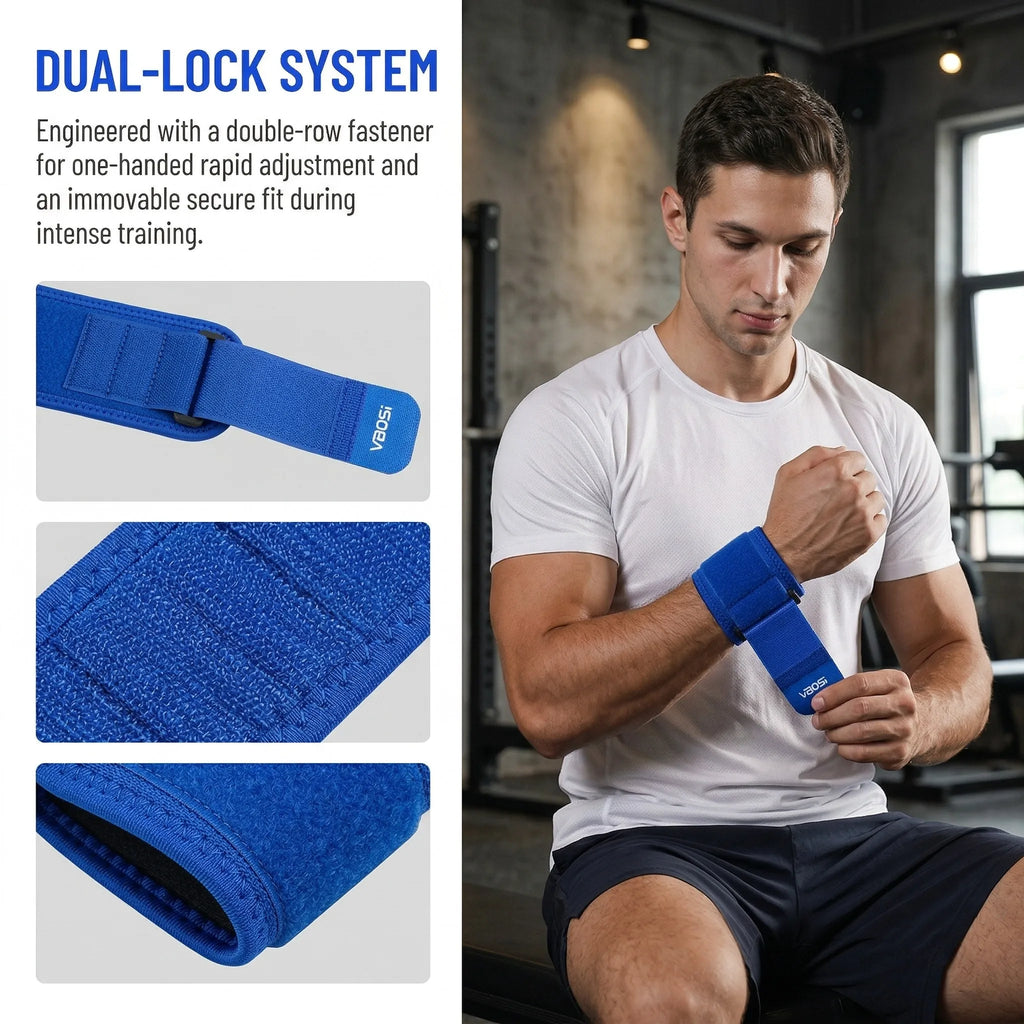 VBOSI Adjustable Wrist Support Brace Neoprene Compression Wristband for Sports Fitness Weightlifting Basketball Pain Relief Wris