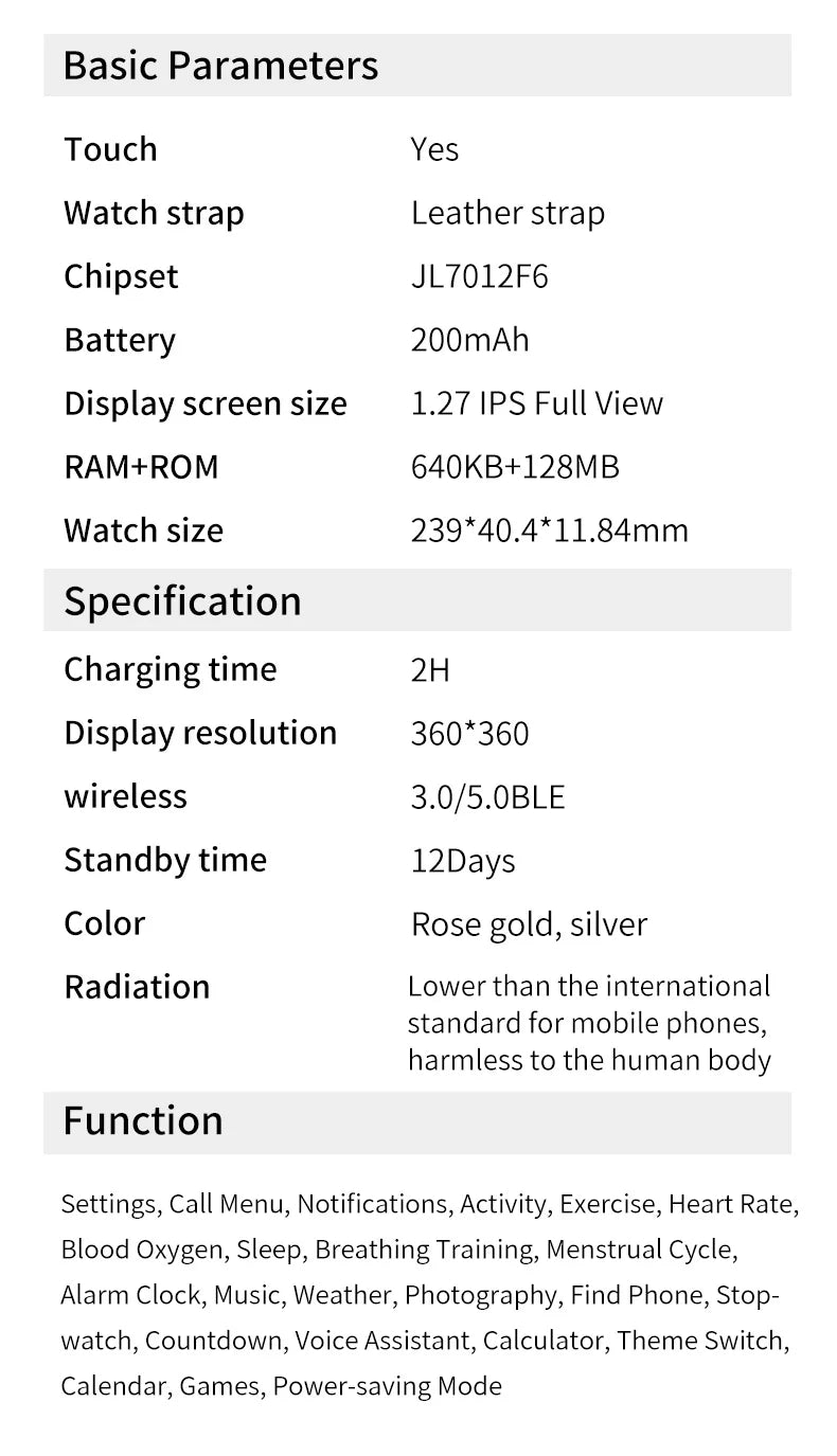 LIGE Sports Smart Watch for Women Wireless Call Heart Rate Sleep Monitor Multiple Sports Modes for Running Yoga Fitness Ladie