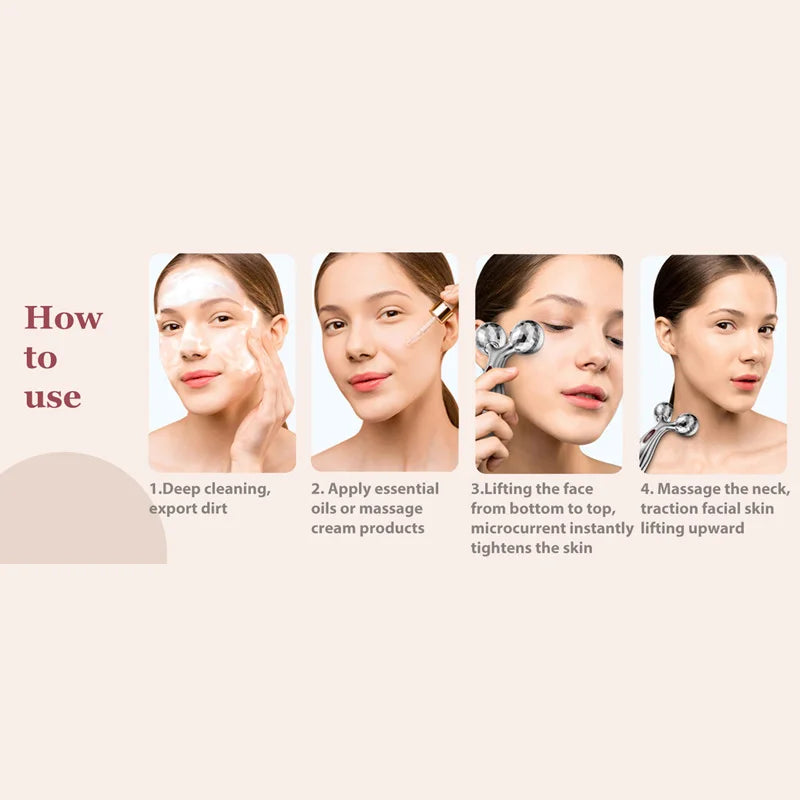 Y Shape Gua Sha Face Roller Set | Stainless Steel Home Spa Massager Relaxation Treatment Tidesmit