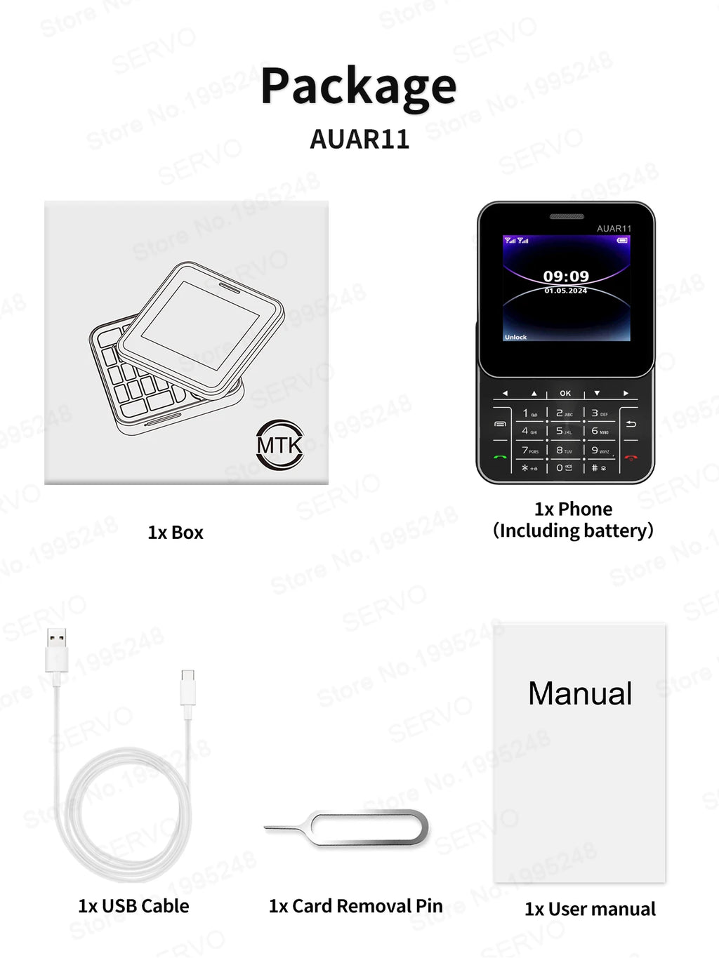 SERVO AUAR11 Rotating Screen Mobile Phone 2G GSM Dual SIM Blacklist Magic Voice FM Radio Speed Dial Torch Mini Sliding Cellphone