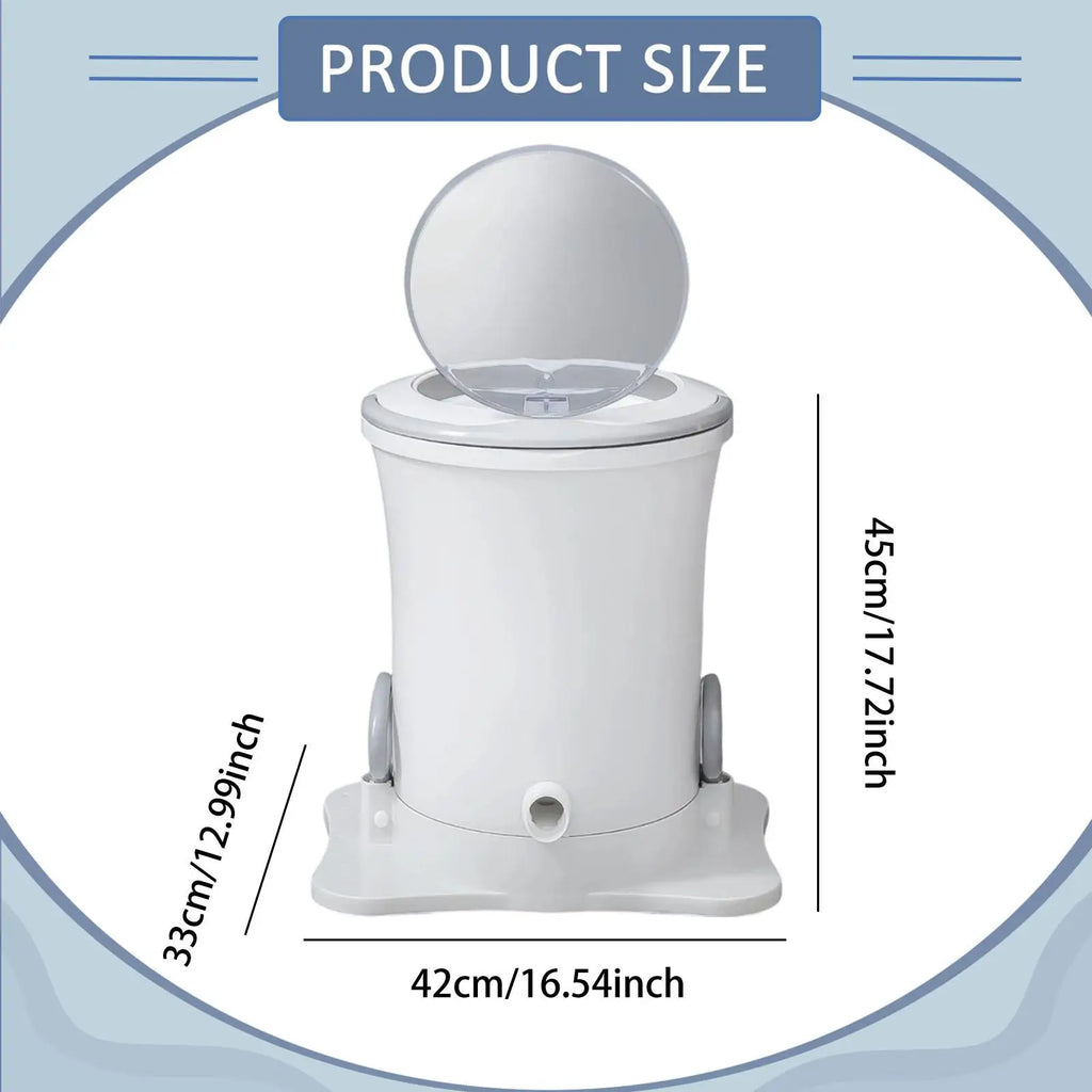 Tidesmit portable laundry dryer side profile showing compact foldable design for travel and small apartments