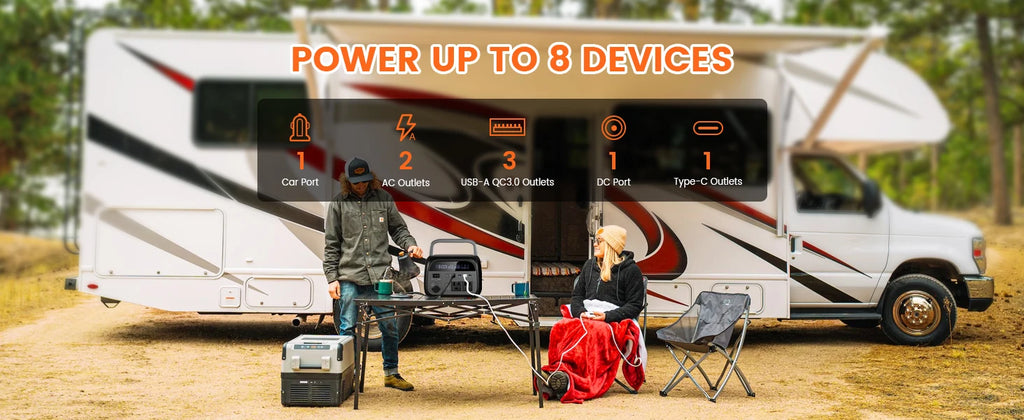 CTOLITY AP400 500W Portable Power Station 345.6Wh LiFePo4 Battery 100W 200W Solar Panel AC Charging Station Camping Equipment