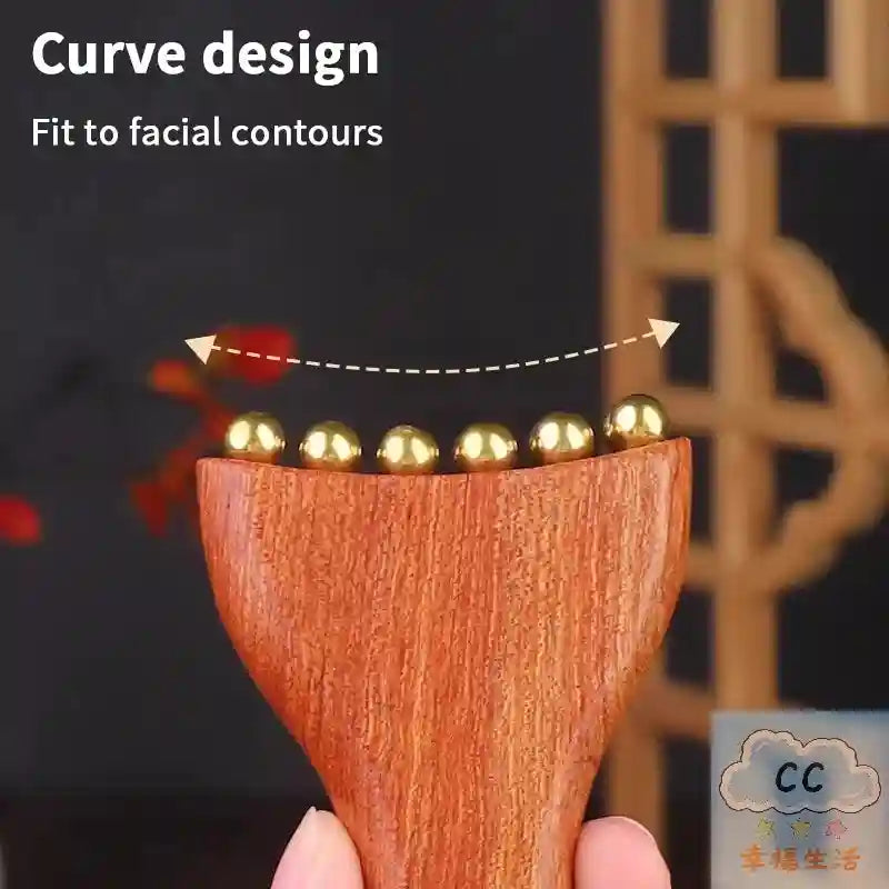 Fascia Massage Tool: Brass Gold Facial Lifting Deep Tissue Massager Fascia Gun Tidesmit