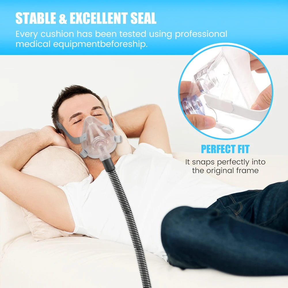 Airfit F20 Silicone Replacement Cushions CPAP Mask Cushion Compatible with Original F20 FrameFull Face Mask Cover Mouth and Nose