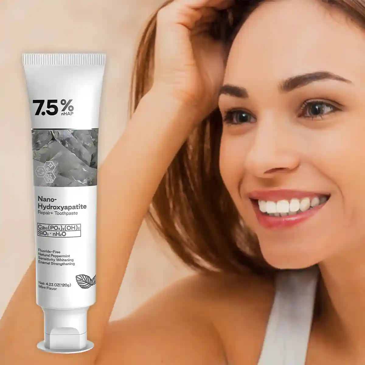 Tidesmit nano hydroxyapatite fluoride free toothpaste for enamel repair and natural teeth whitening