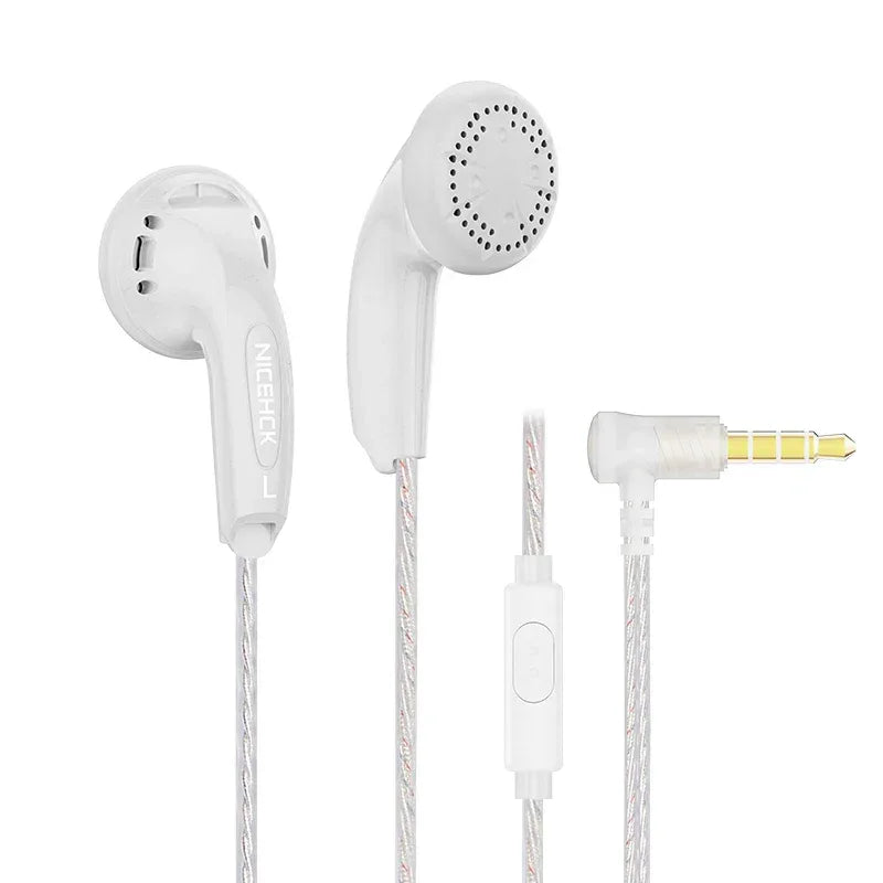 Tidesmit Wired Earbuds 15.4mm Dynamic Driver HiFi Bass Headphones White With Mic Tidesmit