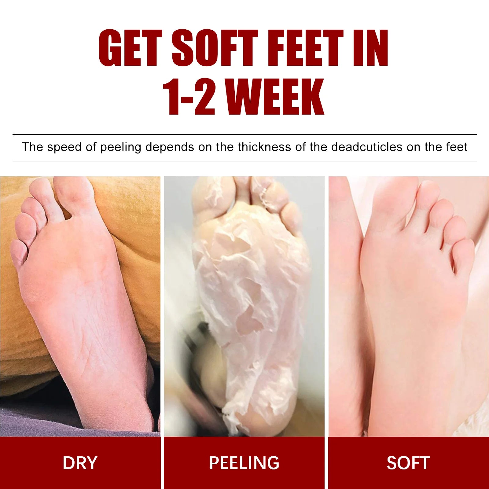 Exfoliating Foot Peel Mask - Apple Extract Callus Remover (5-15 Pack) Scrubs Treatments Tidesmit