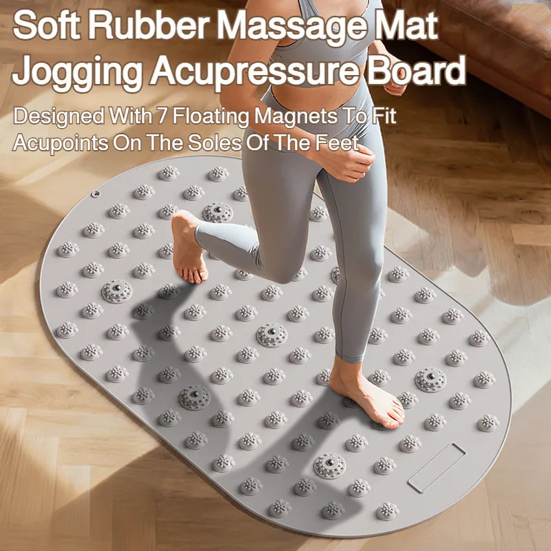 Multifunctional Liquid Silicone Foot Massage Pad Foot Acupoint Finger Pressure Board Indoor Jogging Magnetic Shiatsu Yoga Mat