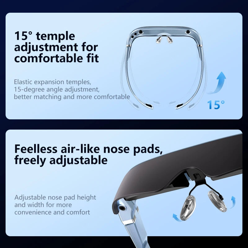 VR Smart Glasses 4K Dual Lens - Portable Private Mobile Theater Tidesmit