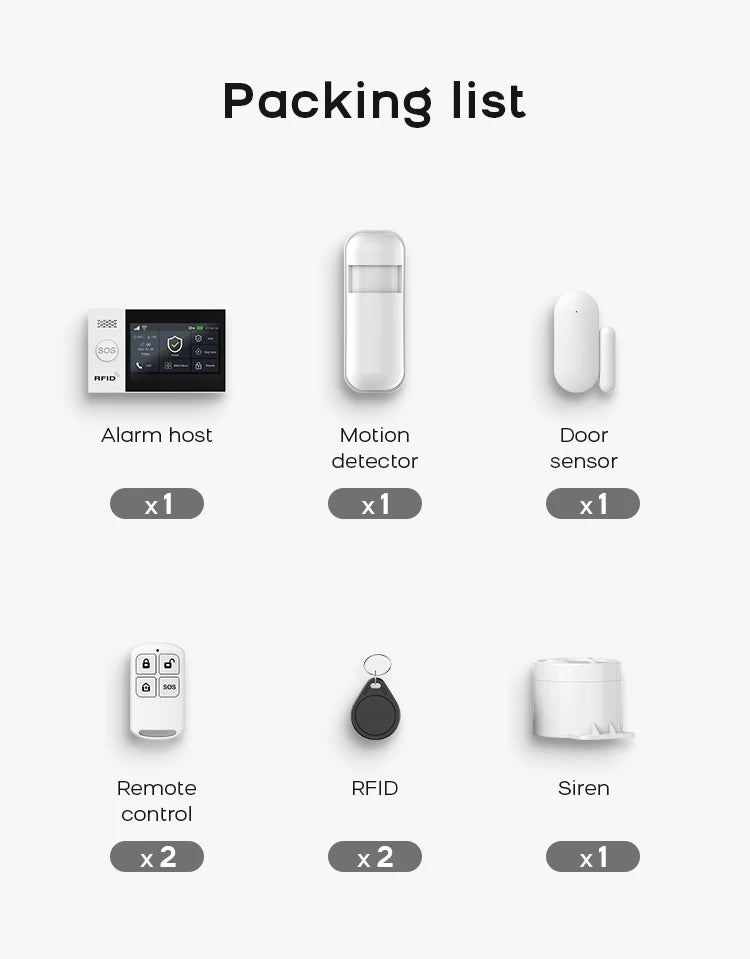 WiFi GSM Home Alarm System – App-Controlled Smart Security Kit Tidesmit
