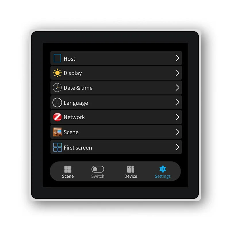 Smart Wall Switch 4 Inch Zigbee Touch Screen Control Panel for EU Homes Tidesmit