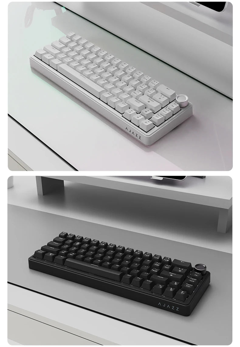 AJAZZ AK690 65% Mechanical Keyboard Wired USB Plug and Play Full-key Hot-Swap Mixed Light 68 Keys Gaming Keyboard for Laptop PC