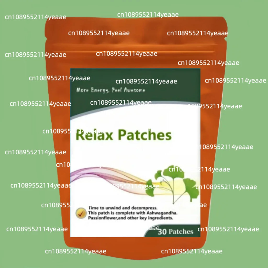 Relax Patches, to Unwind and Decompress, Natural Patch with Ashwagandha, Ginger Root, Plant Powered Wearable Wellness, 30Patches