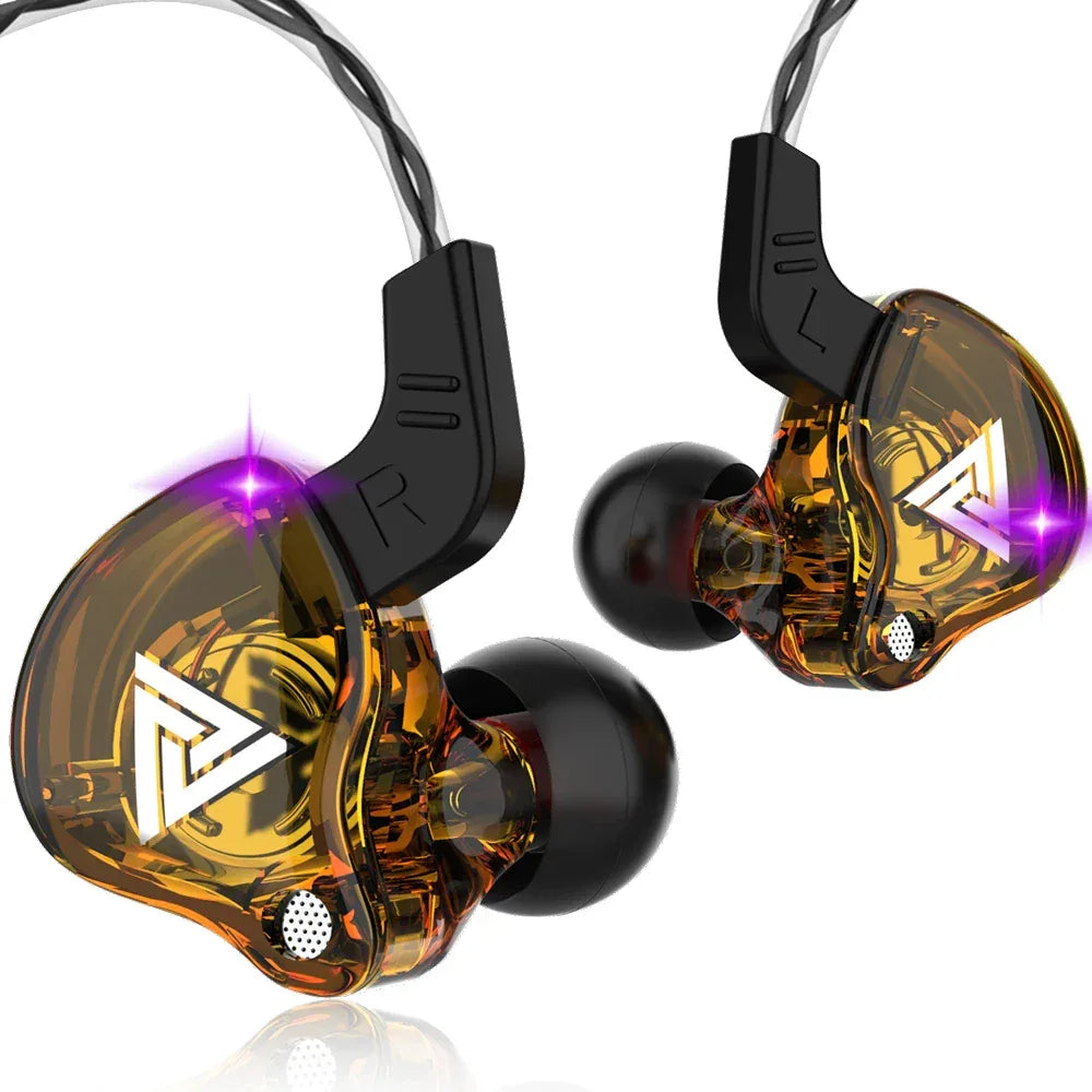 Wired In-Ear Headphones with Mic - HiFi Bass Stereo - Tidesmit Yellow With mic Tidesmit