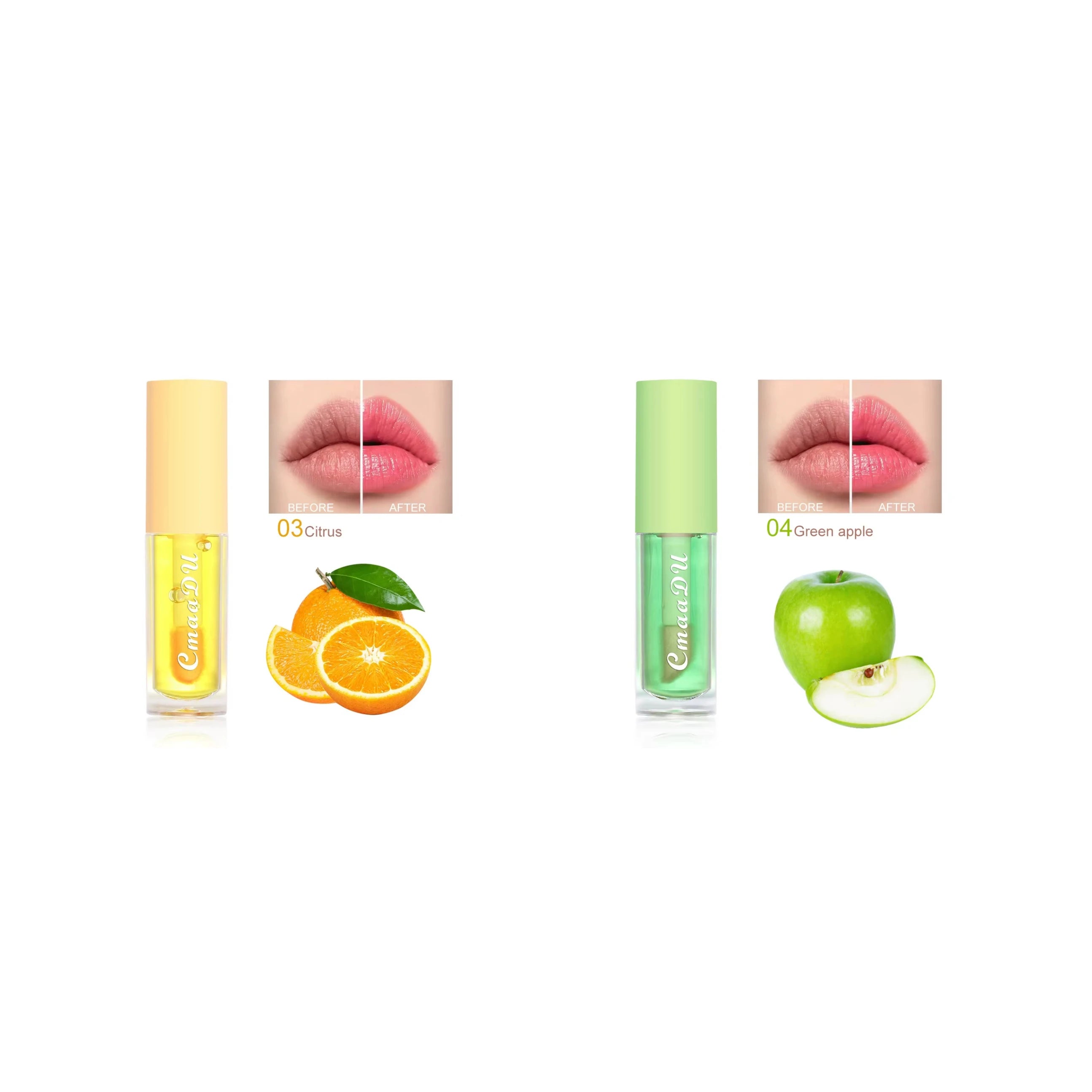 Moisturizing Fruit Lip Oil - Color Changing Hydrating Gloss Lip Care 03 04 Tidesmit
