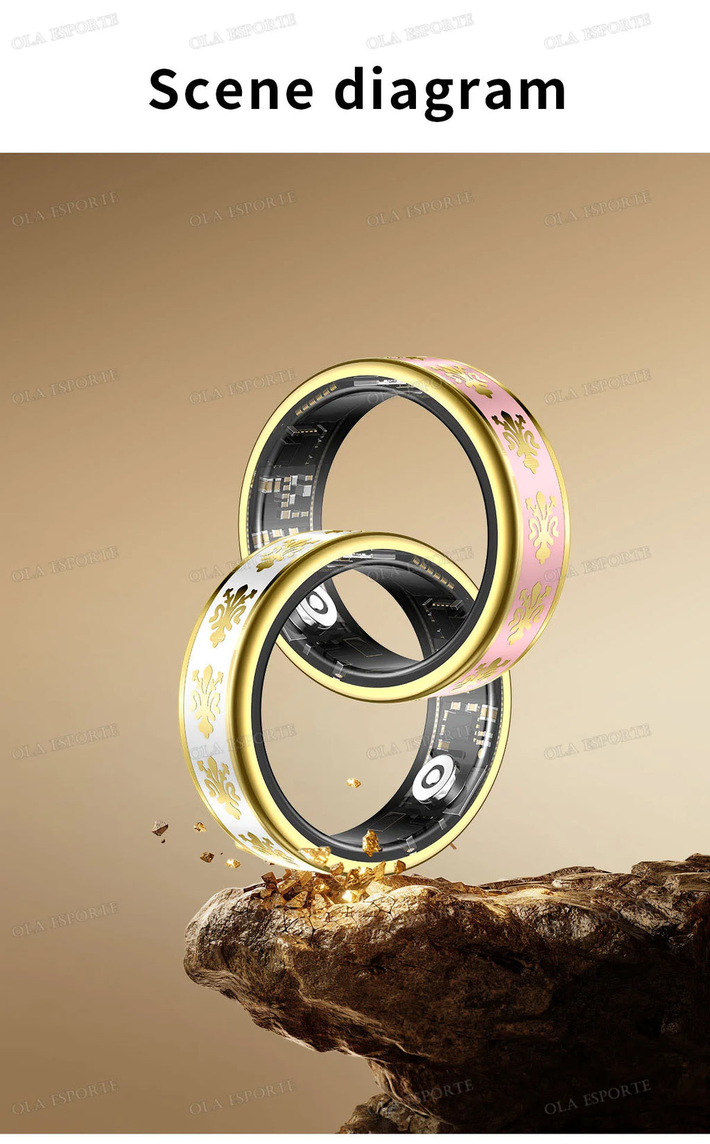 Bluetooth Smart Ring Men Women Heart Rate Blood Oxygen Health Monitor Gesture Control Waterproof Sports Various styles Smartring