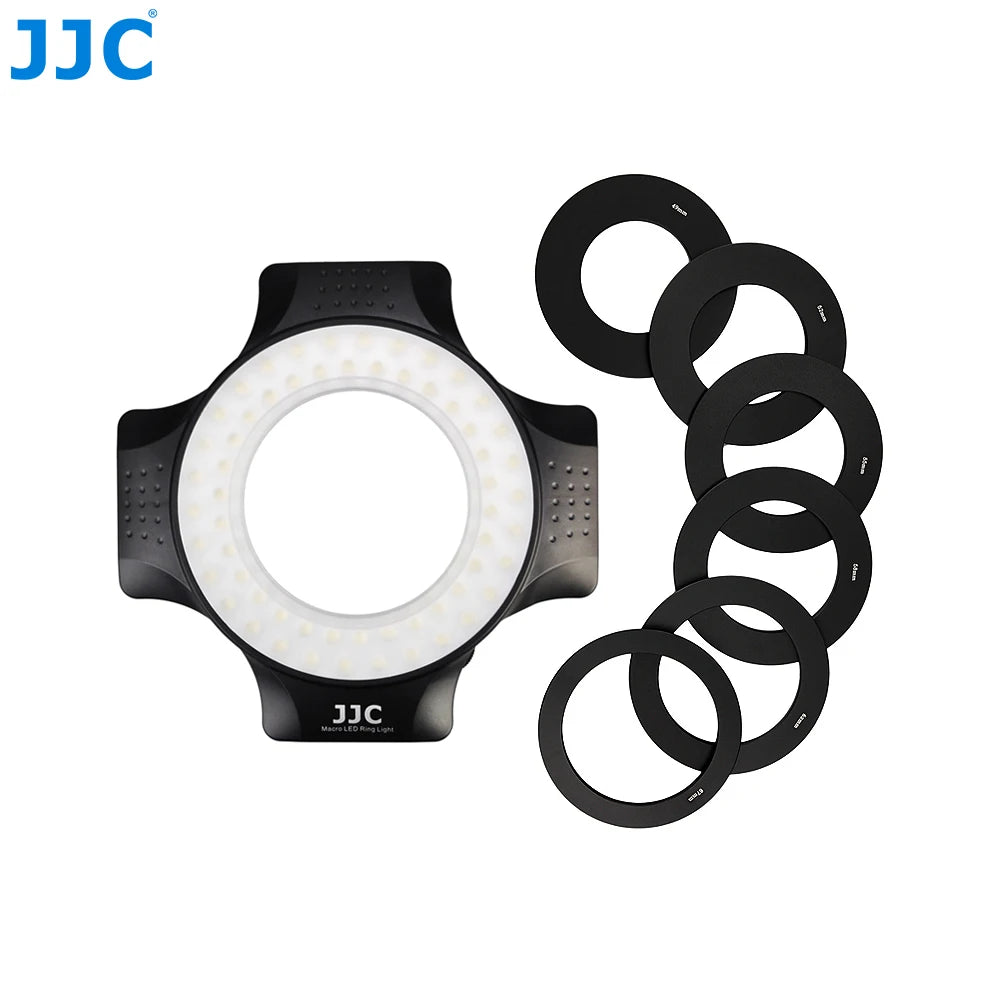 Macro LED Ring Flash for DSLR with 6 Adapter Rings Tidesmit