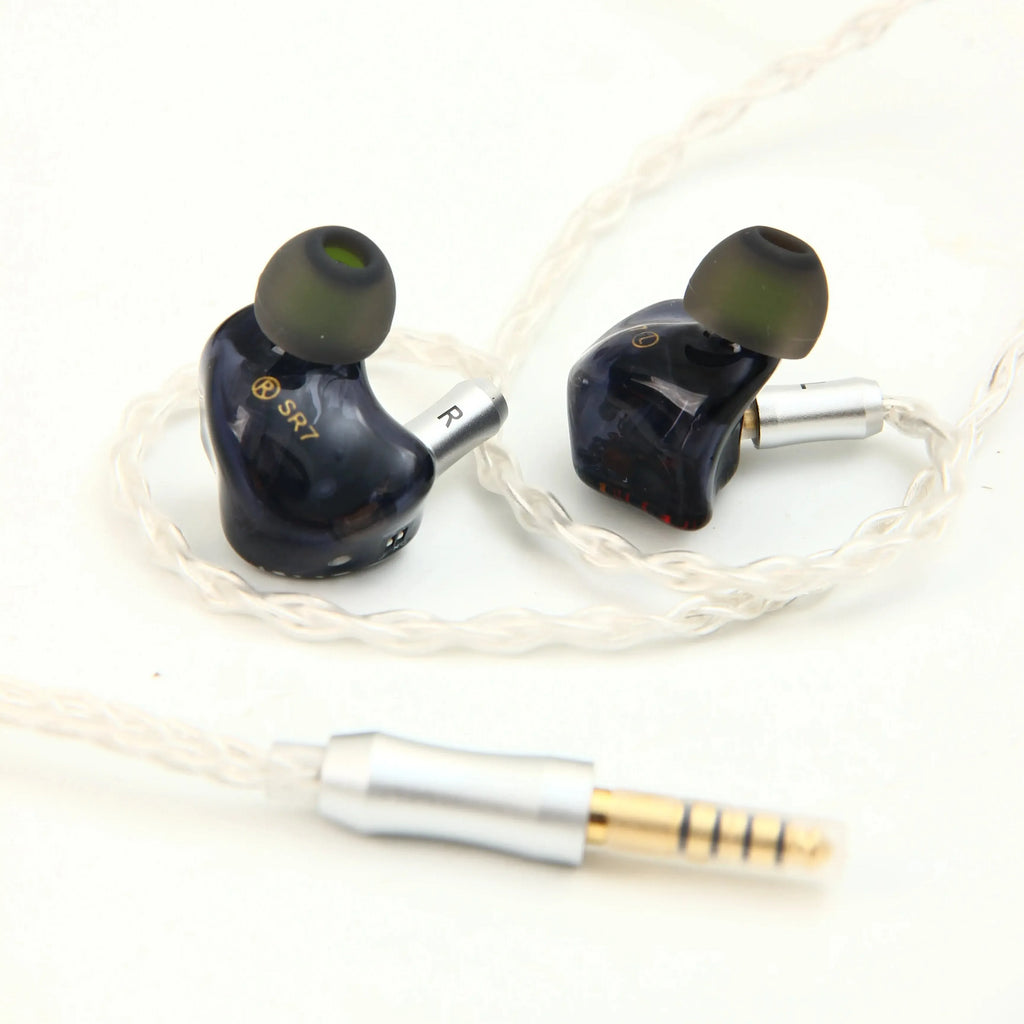 7-Driver Hybrid IEM Earphones 1DD+6BA Tuning Switches Tidesmit Tidesmit