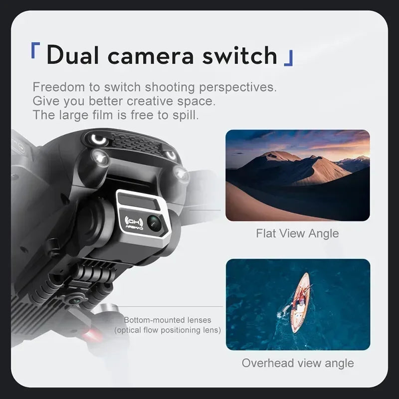 Tidesmit GPS Camera Drone with Obstacle Avoidance and Dual 6K Lens Tidesmit