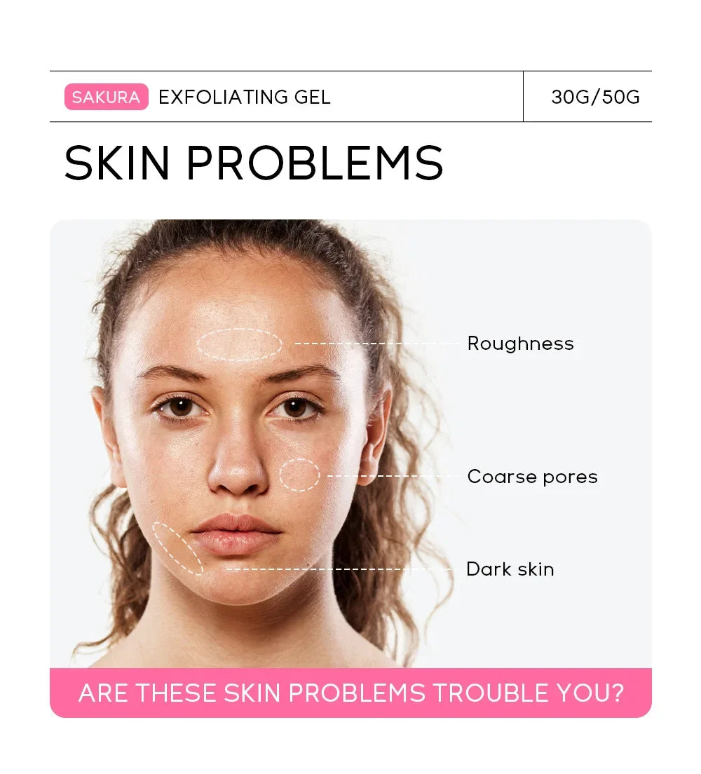 Sakura Exfoliating Peeling Gel | Deep Moisturizing Salon-Quality Scrub Scrubs Treatments Tidesmit