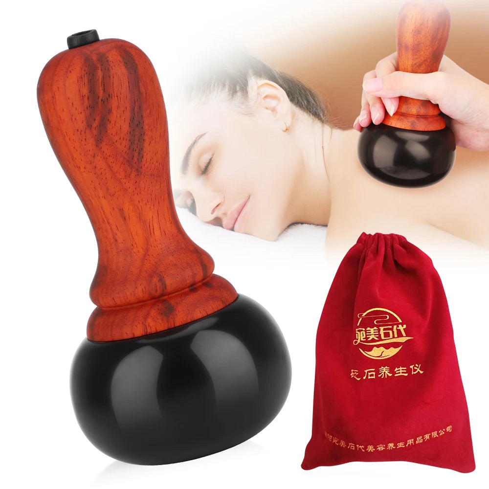 Electric Gua Sha Massager | Heated Bianstone Face & Body Tool Back Massage Instrument Tidesmit
