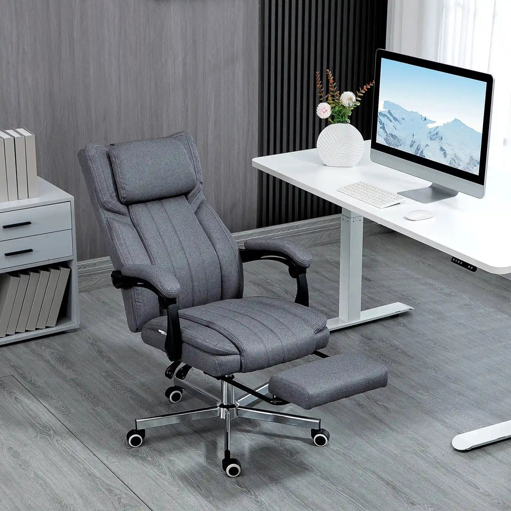 Silla de Oficina con Masaje Reclinable y Giratoria - Gris Tidesmit Massage Chairs spain Tidesmit