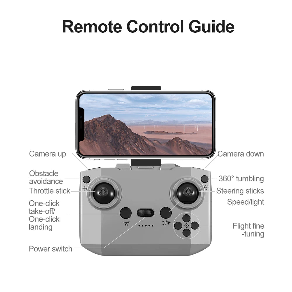 4K Camera Drone: Foldable Wide Angle WiFi Quadcopter for Beginners Tidesmit