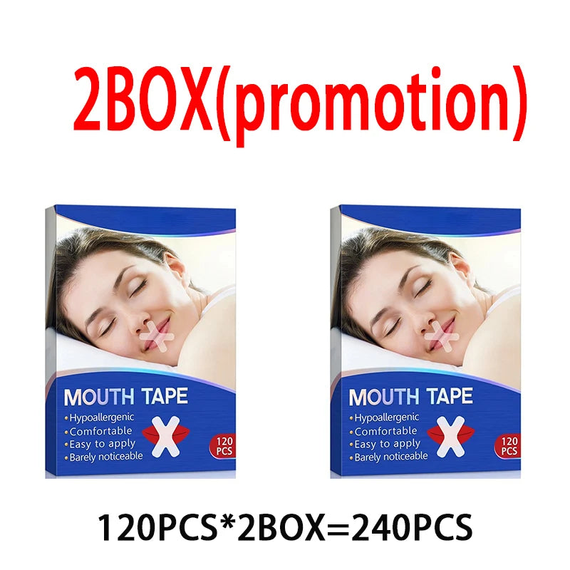 120PCS sleeping mouth tapeAdult Night Sleep Anti snore Improve Nose better Breathing Patch Mouth Correction Orthosis Tape SMZH09