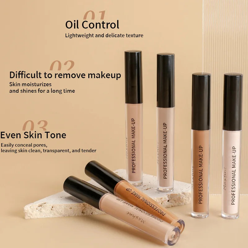 Tidesmit high coverage matte liquid concealer texture close-up for waterproof oil control and long lasting face makeup
