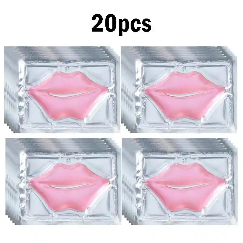 Crystal Collagen Lip Mask - Hydrating Lip Treatment for Plump Lips Lip Care Pink 20pcs Tidesmit