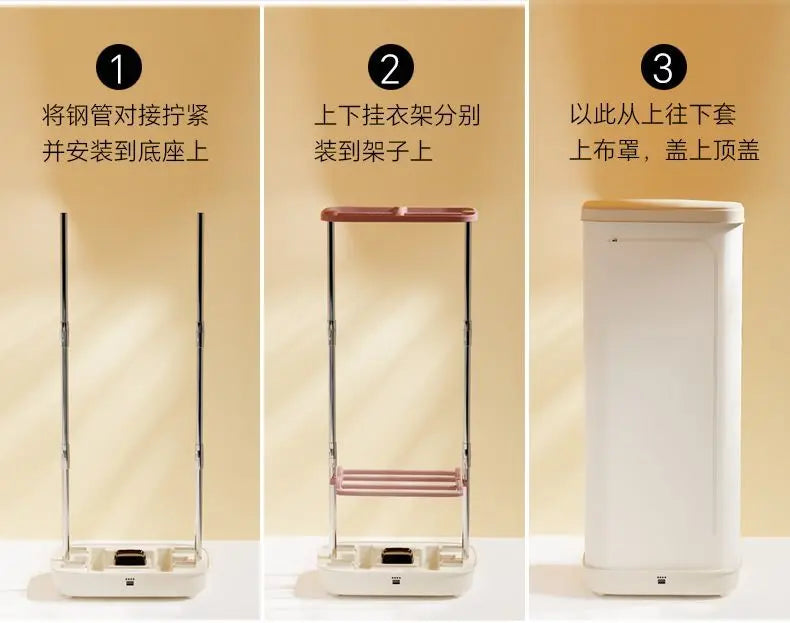 Tidesmit portable folding clothes dryer showing compact storage design and air drying laundry appliance features
