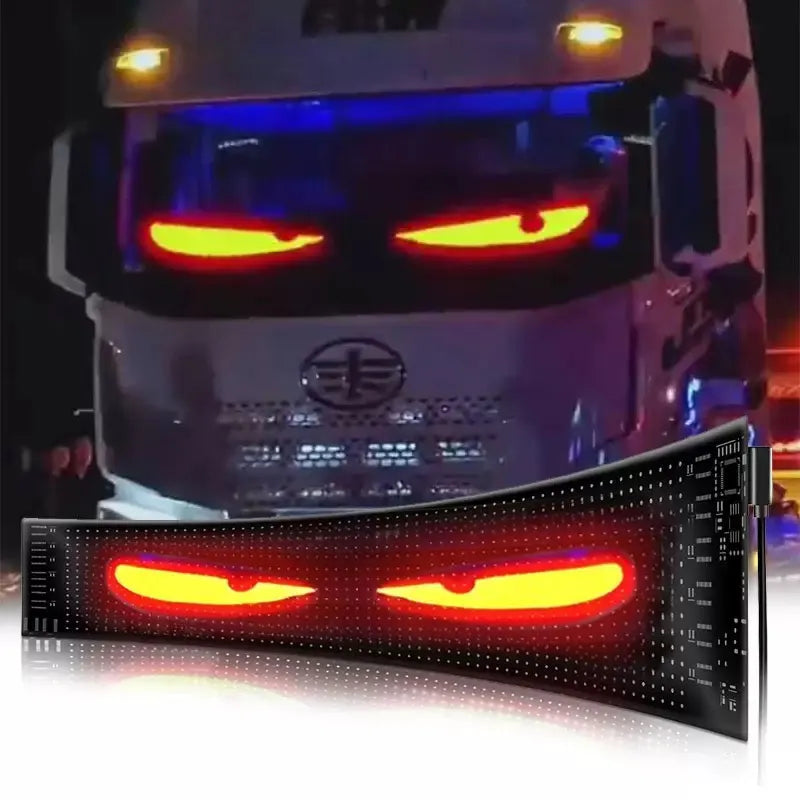 LED Pixel Panel Car Display 120x16.6cm - Programmable Scrolling Sign Tidesmit