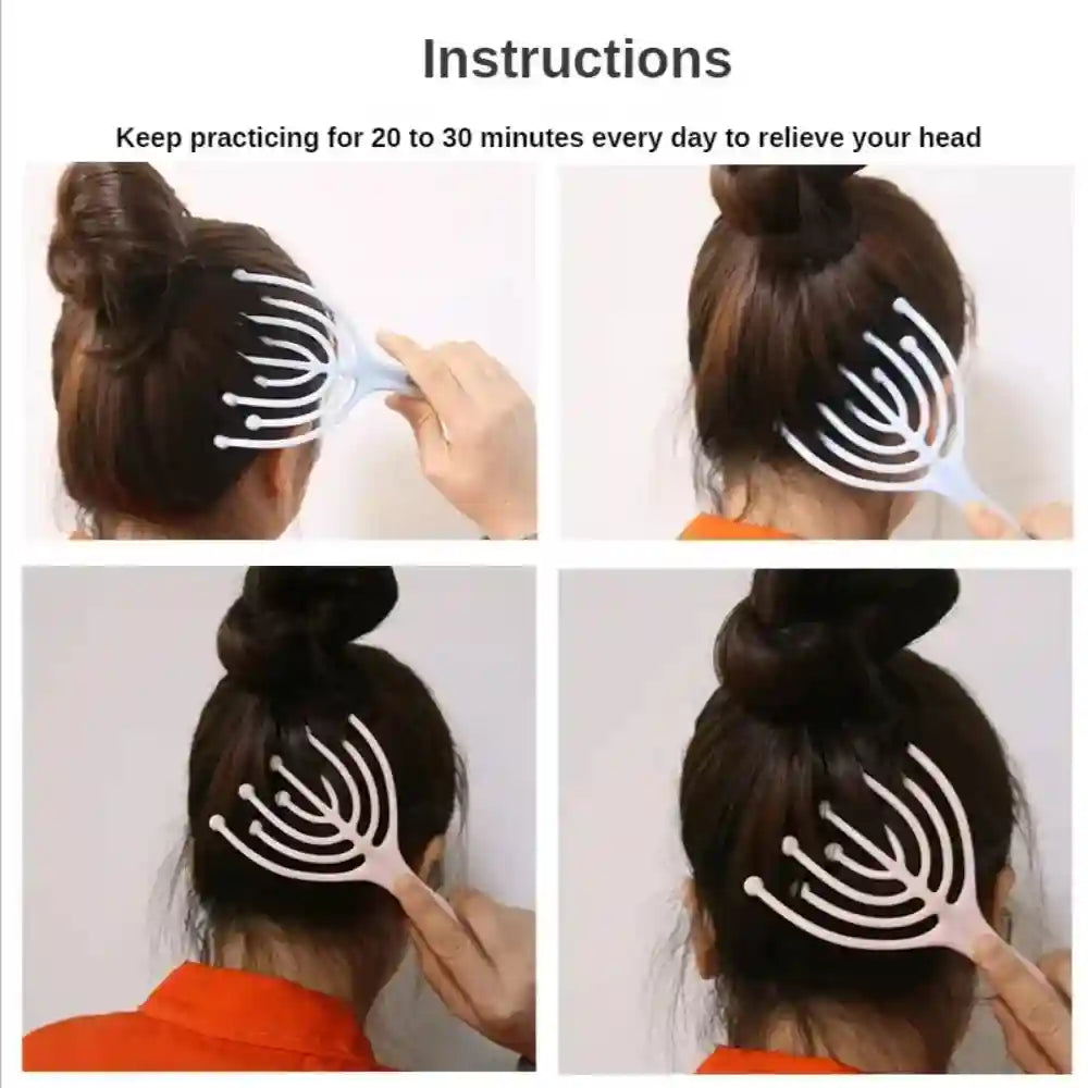 Head Scalp Massager with Steel Ball Rollers for Tension Relief Massage Roller Tidesmit