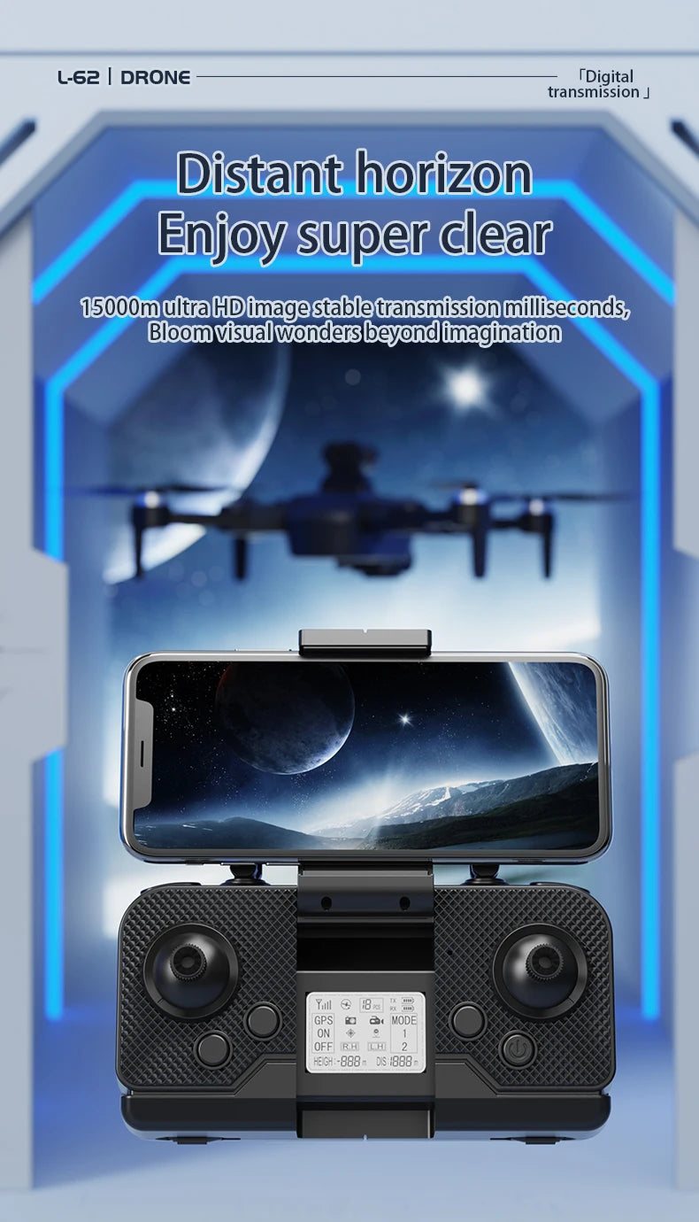Tidesmit GPS Camera Drone with Obstacle Avoidance and Dual 6K Lens Tidesmit