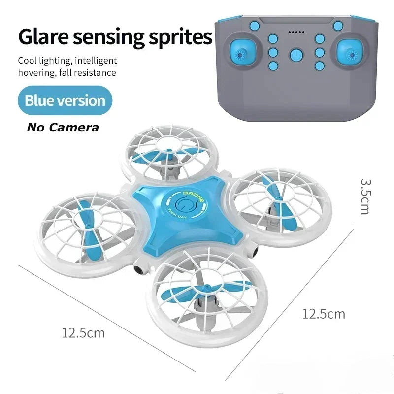 Mini RC Drone for Kids with Obstacle Avoidance | 2.4G UFO Toy | Tidesmit blue Tidesmit