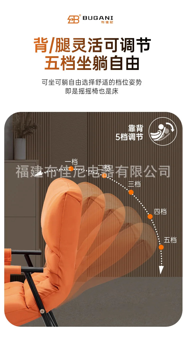 Massage Chair Rocking Recliner | Ergonomic Heated Seat – Orange & Ash Massage Chairs Tidesmit