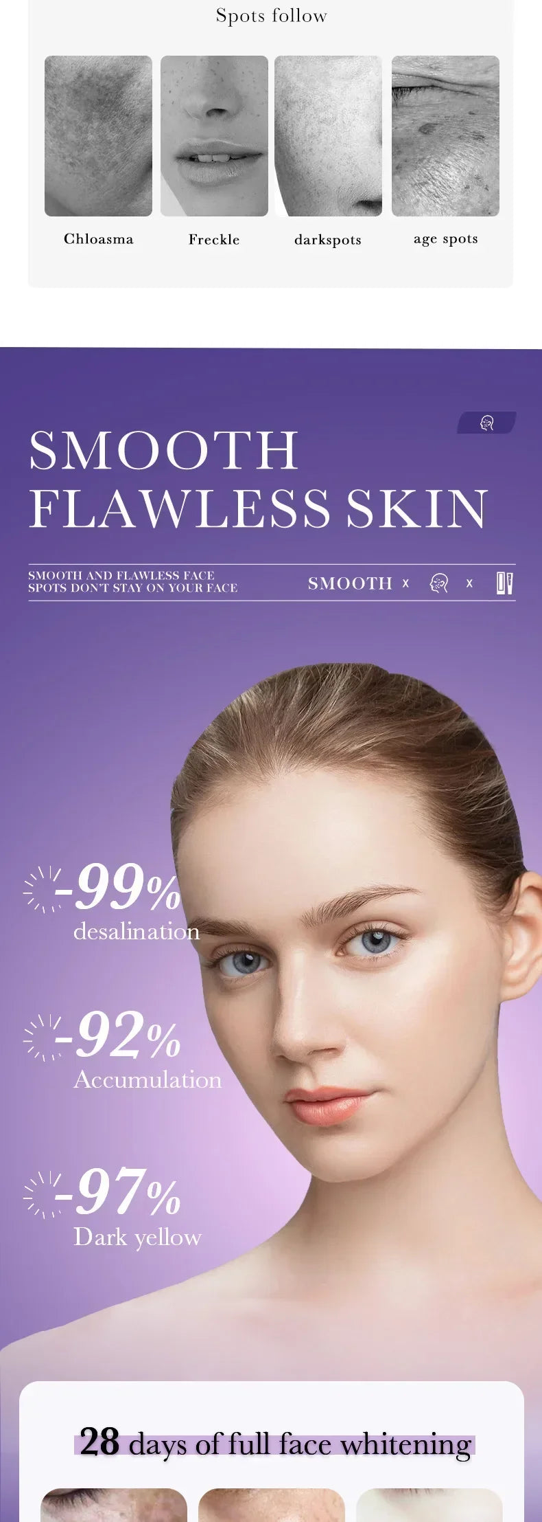 Tidesmit Niacinamide melasma cream texture close-up for fading dark spots and moisturizing face makeup