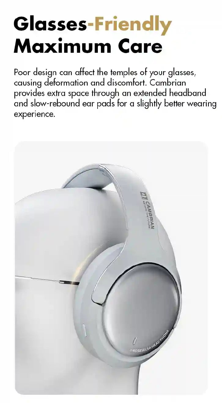 Wireless Active Noise Cancellation Headphones Over-Ear - Tidesmit Tidesmit
