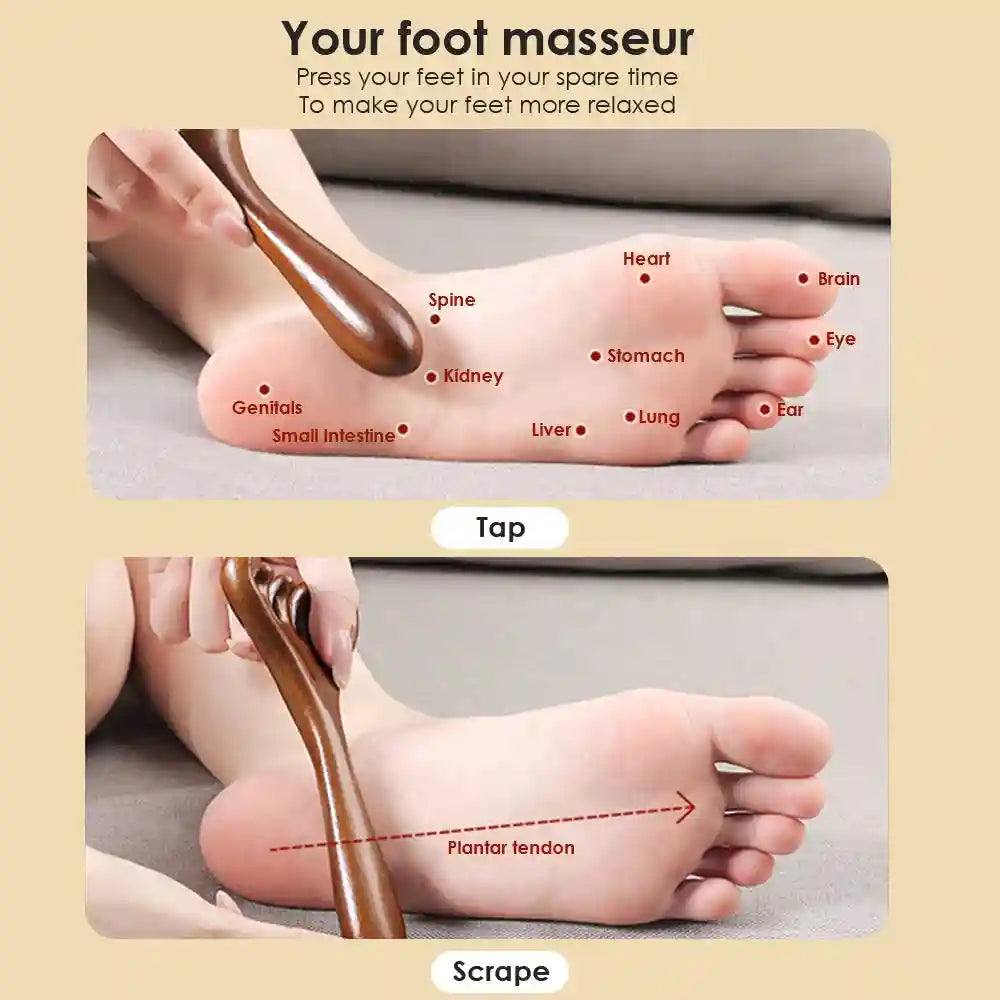 Sandalwood Facial Meridian Comb for Lymphatic Drainage | Tidesmit Massage Roller Tidesmit