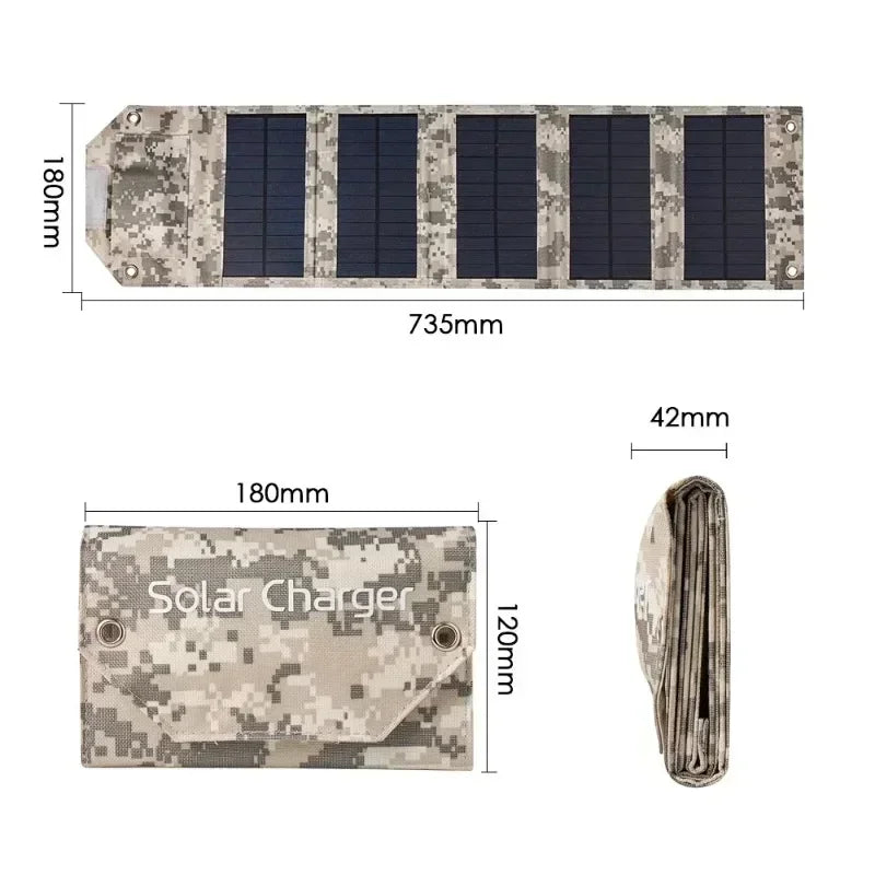100W/80W/60W Foldable Solar Panel 5V USB Portable Battery Charger for Cell Phone Outdoor Waterproof Power Bank for Camping