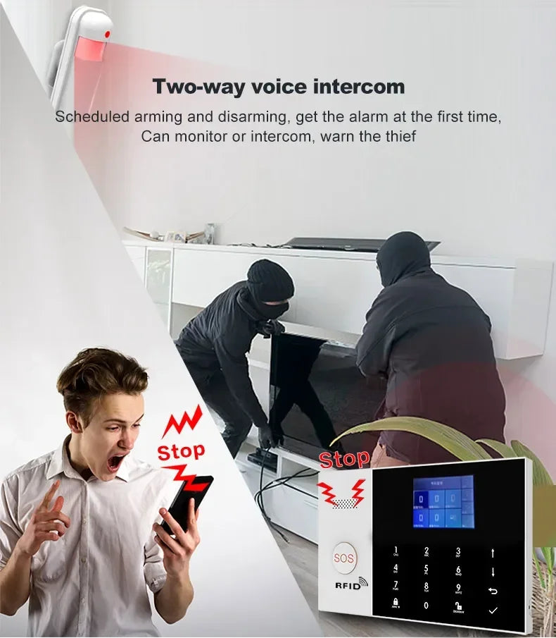 Wireless Home Alarm System with WiFi App Control & Smart Integration Tidesmit