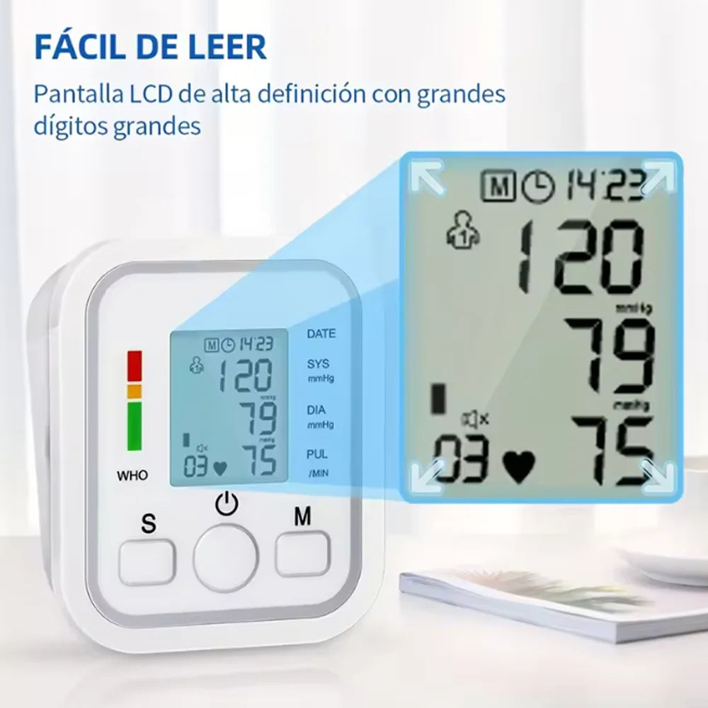 Hublizer Blood Pressure Monitor Digital Sphygmomanometer Automatic Tensiometer Tonometer Home Medical Use Heart Rate Pulse Meter