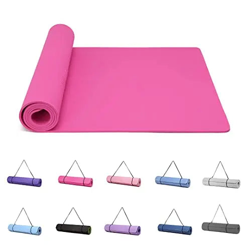 Good Nite TPE Yoga Mat - Non-Slip 183x61x0.6cm for Pilates, Fitness & Training, with Carry Strap