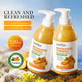 520ml Niacinamide Turmeric Scrub Body Wash:Brighten skin, Moisturizes, And Smooths Skin; Deeply Cleanses Body Wash.